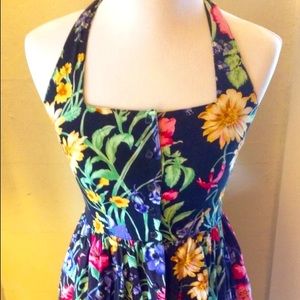 Vintage halter floral dress